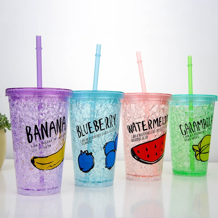 450ml Double Layer Straw Cup