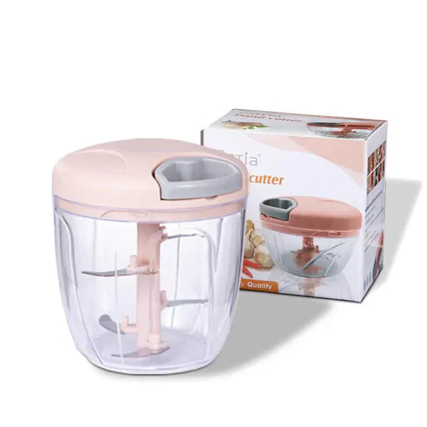 **900ML Speedy Chopper with 5 Sharp Blades - Manual Food Processor & Hand Cutter**