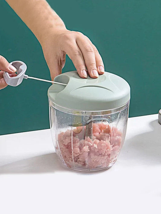 **900ML Speedy Chopper with 5 Sharp Blades - Manual Food Processor & Hand Cutter**