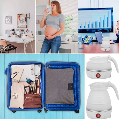 Portable Electric Folding Kettle for Easy Storage & Travel