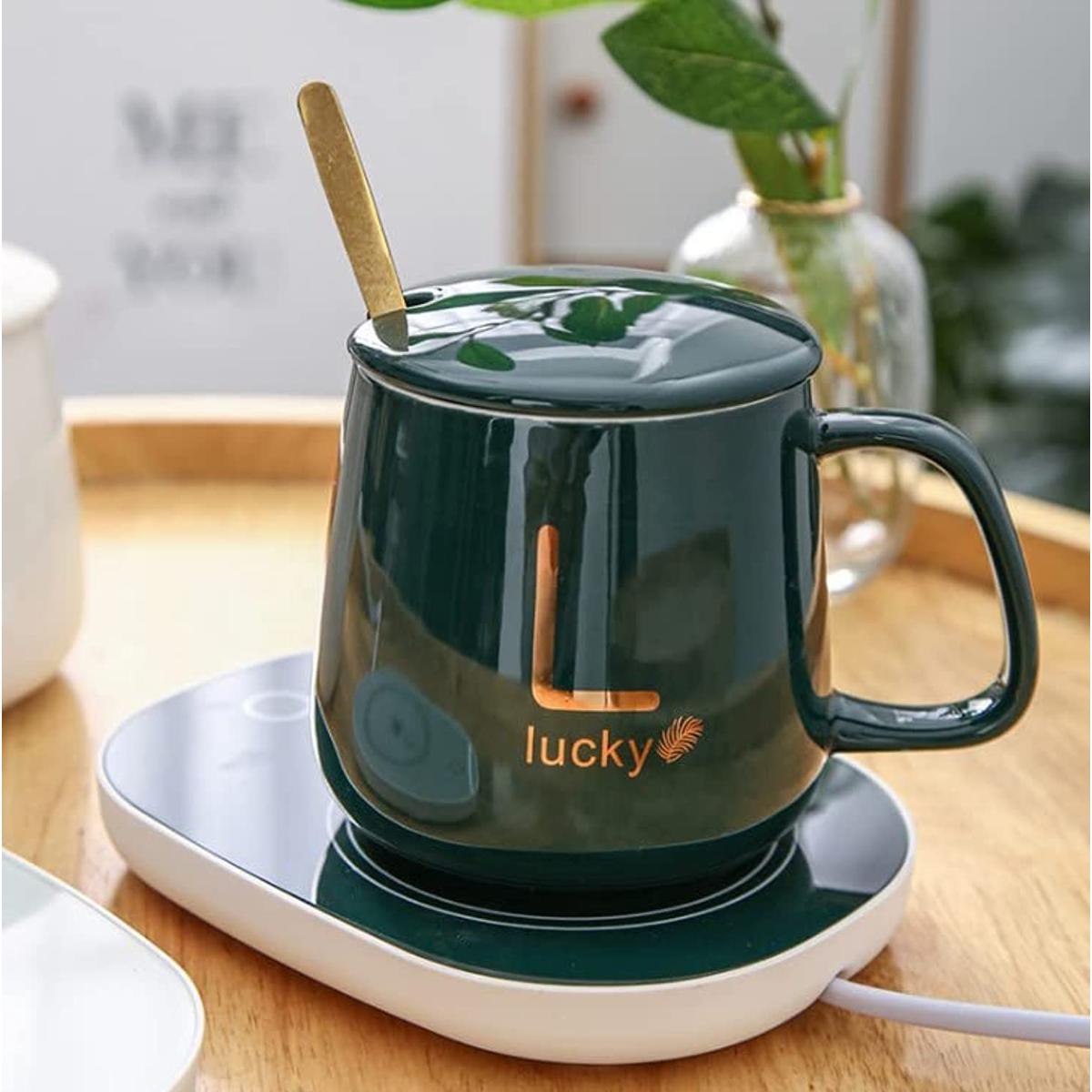 Electric Coffee Mug Warmer – Portable Beverage Warmer with Temperature Control for Coffee, Milk Tea, Cocoa & Hot Drinks