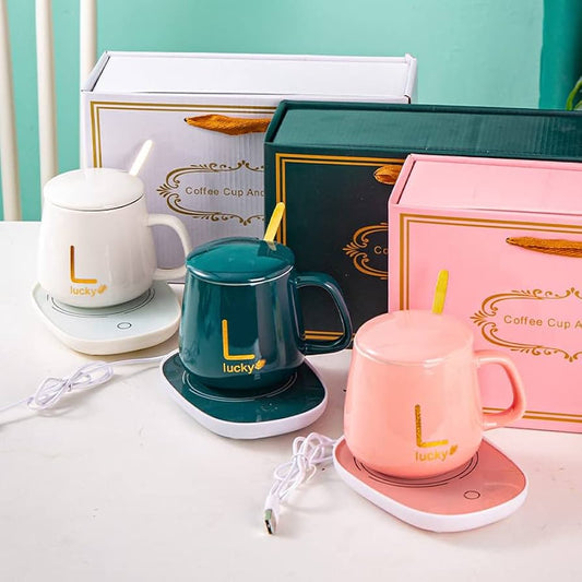 Electric Coffee Mug Warmer – Portable Beverage Warmer with Temperature Control for Coffee, Milk Tea, Cocoa & Hot Drinks