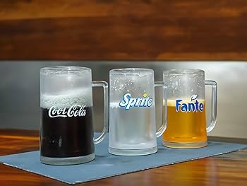 Double Wall Ice Freezer Mug | Keeps Drinks Ice Cold | Reusable Cooling Gel Mug for Coke, Fanta & Juices