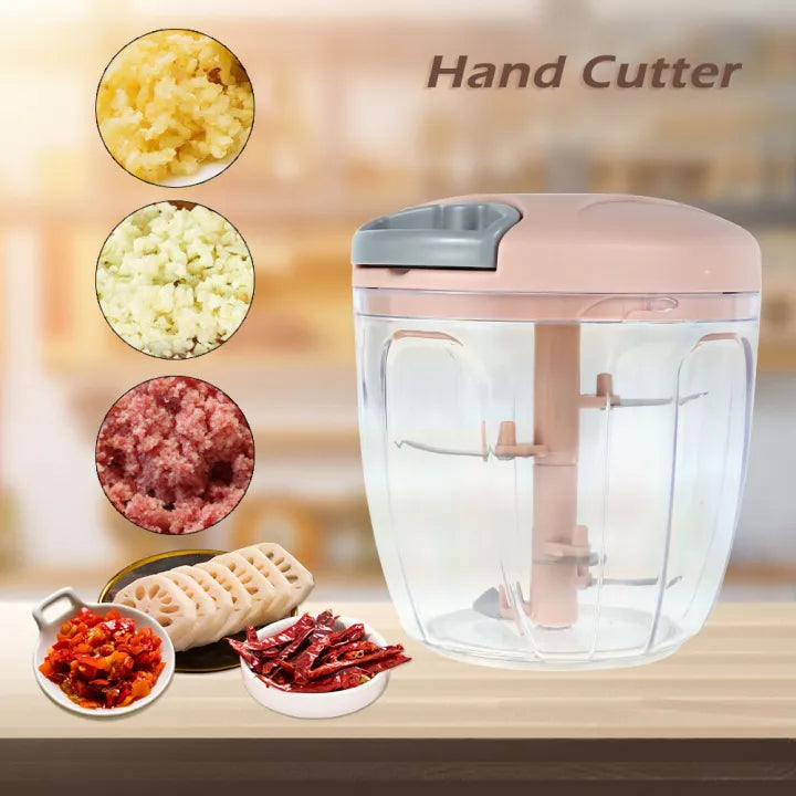 **900ML Speedy Chopper with 5 Sharp Blades - Manual Food Processor & Hand Cutter**