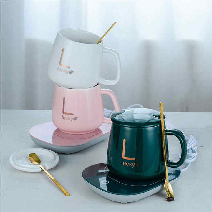 Electric Coffee Mug Warmer – Portable Beverage Warmer with Temperature Control for Coffee, Milk Tea, Cocoa & Hot Drinks