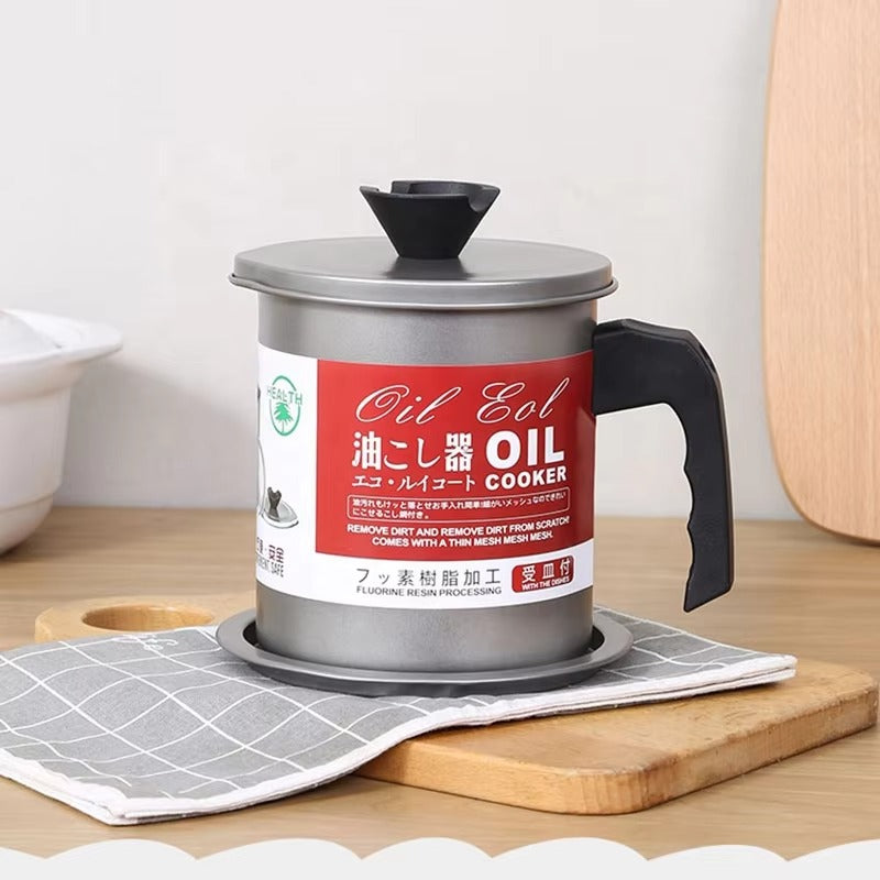 1.7L Oil Filter Pot – Stainless Steel with Base