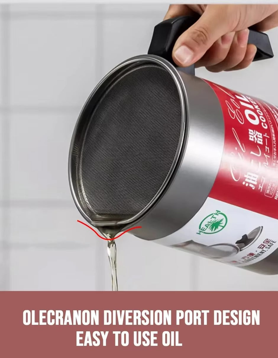 1.4L Oil Filter Pot – Stainless Steel with Base