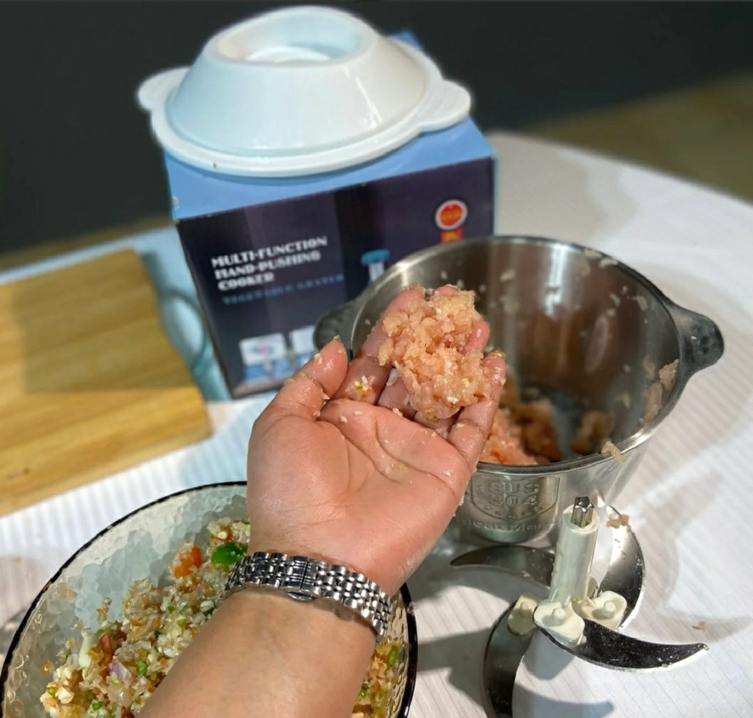 Heavy Duty Hand Chopper - Stainless Steel Bowl | Quick Chop Tool