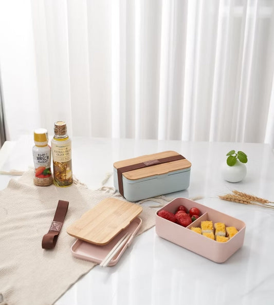 1L Eco Lunch Box with Bamboo Lid – Food Safe & Leakproof