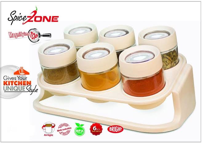 "Maslabox Plastic Storage Set (6 Pieces) - Perfect for Kitchen Organization"