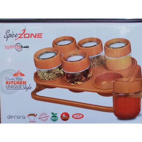 "Maslabox Plastic Storage Set (6 Pieces) - Perfect for Kitchen Organization"