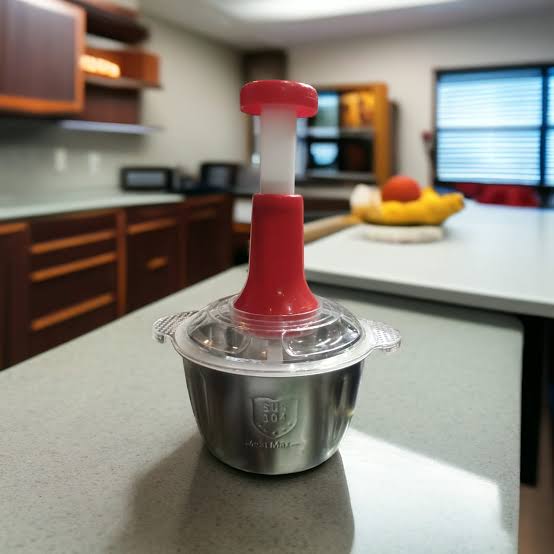 Heavy Duty Hand Chopper - Stainless Steel Bowl | Quick Chop Tool