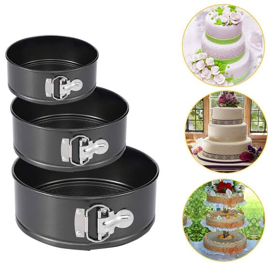 3-Piece Round Baking Moulds – Durable Non-Stick Cake Pans