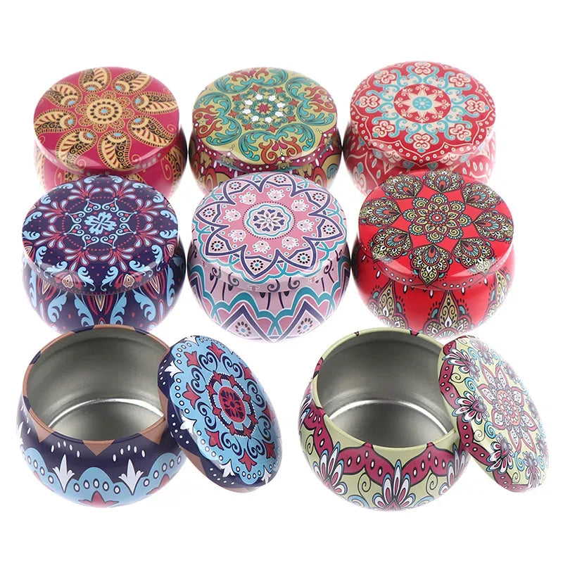 Pack of 12pcs Multipurpose Drum Pot Shaped Metal Tin Box