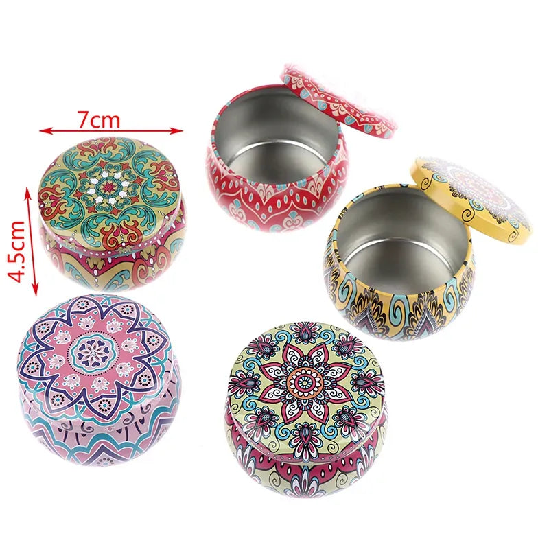 Pack of 12pcs Multipurpose Drum Pot Shaped Metal Tin Box