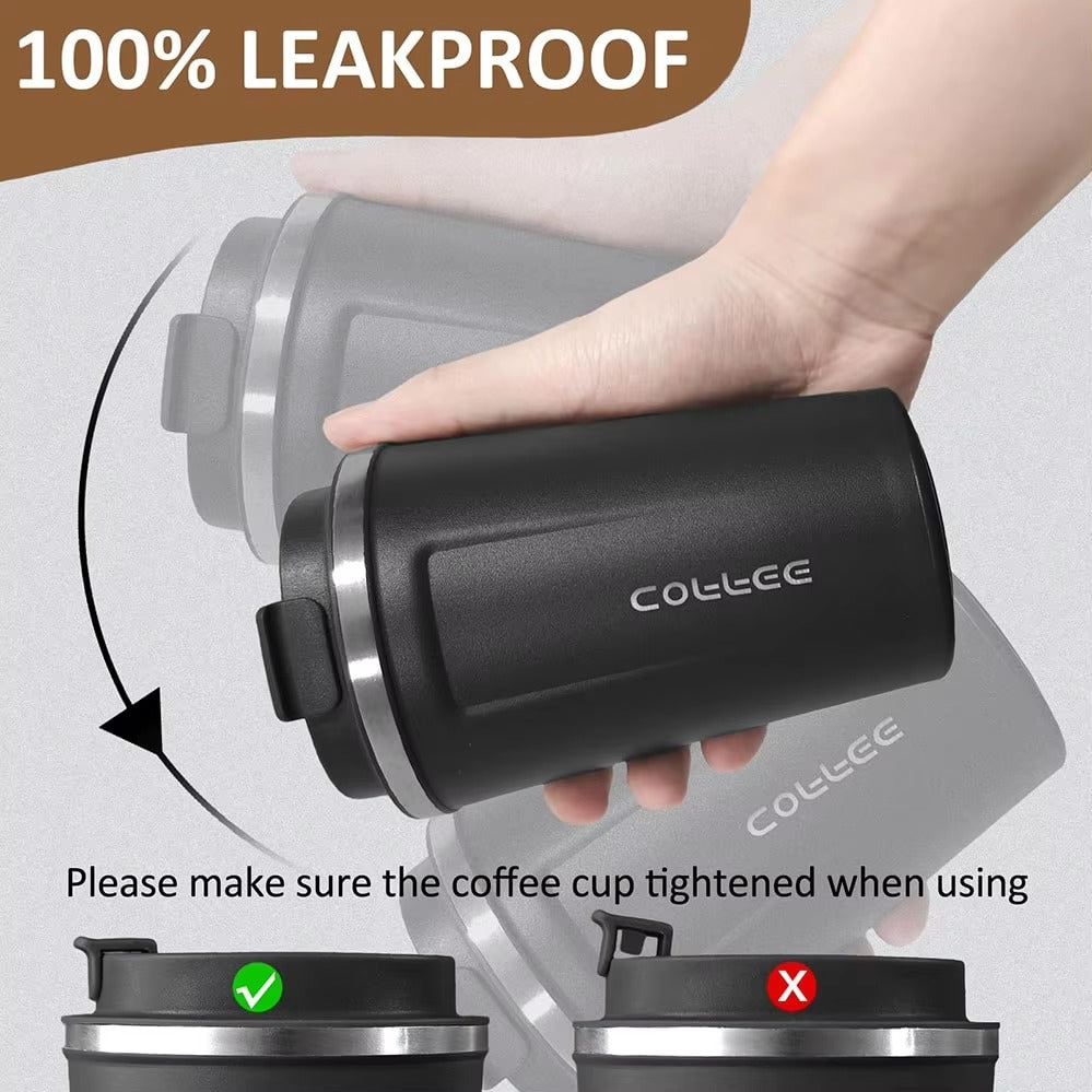 510ml Insulated Coffee Mug – Stainless Steel Temperature Display Tumbler | Hot & Cold Leakproof Flask