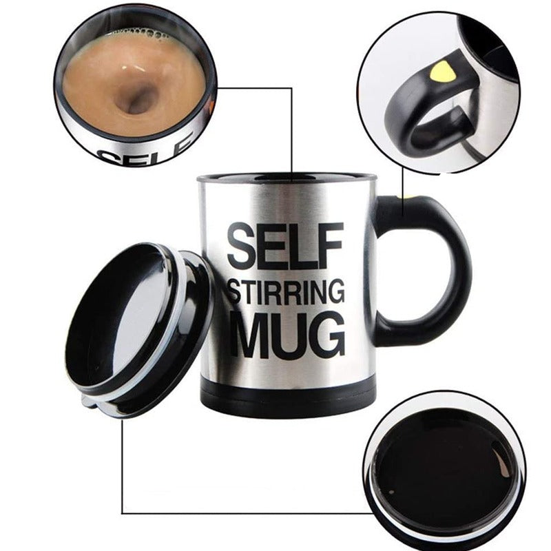 Self Stirring Mug | Auto Mixing Coffee Cup | Smart Mug for Coffee, Tea & Hot Chocolate