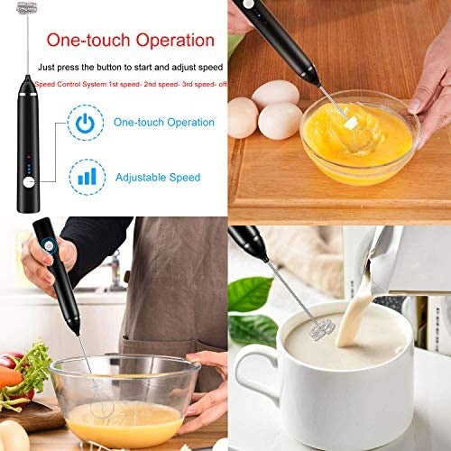 2-in-1 USB Rechargeable Coffee Beater & Egg Whisk – High Quality & Portable