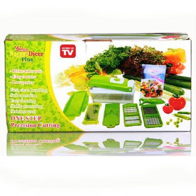 Nicer Dicer Plus – 12-in-1 Vegetable Cutter with Free Peeler (Green)