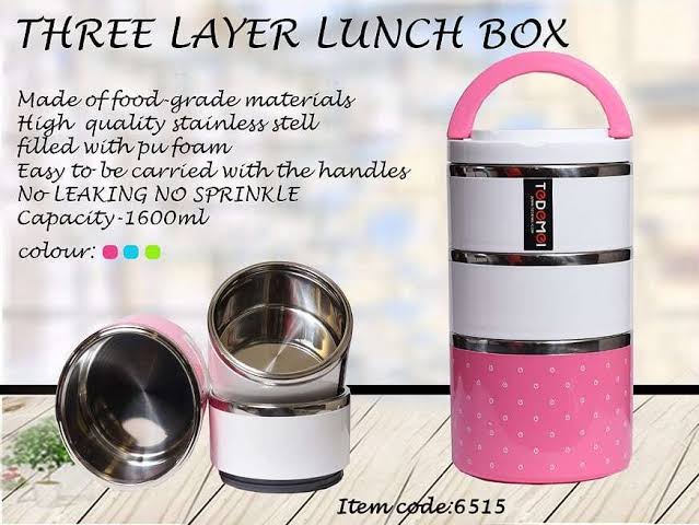 "3-Layer Stainless Steel Lunch Box – Durable, Leak-Proof & Stylish"