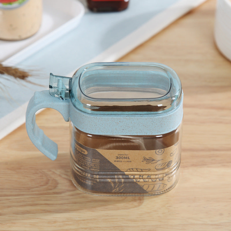 "Elegant 300ml Glass Seasoning Jar – Keep Your Spices Fresh and Organized!"
