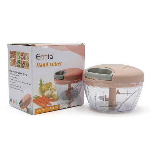 "Manual 3-Blade Rope Chopper – Effortless Vegetable and Fruit Cutter for Everyday Use"