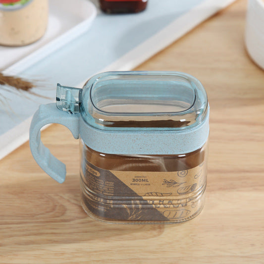 "Elegant 300ml Glass Seasoning Jar – Keep Your Spices Fresh and Organized!"