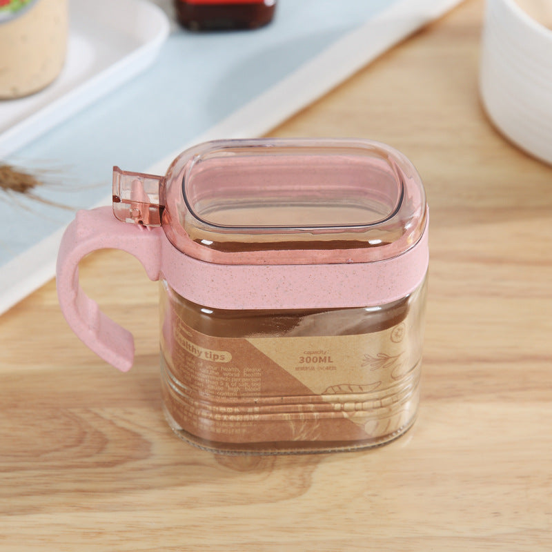 "Elegant 300ml Glass Seasoning Jar – Keep Your Spices Fresh and Organized!"