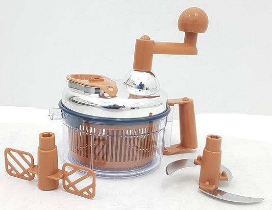 "Premium Hand-Powered Quick Chopper - Effortless Manual Food Processor for Vegetables, Fruits & More"