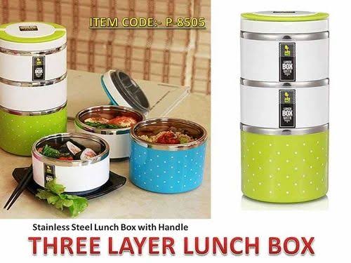 "3-Layer Stainless Steel Lunch Box – Durable, Leak-Proof & Stylish"