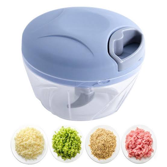 "Manual 3-Blade Rope Chopper – Effortless Vegetable and Fruit Cutter for Everyday Use"